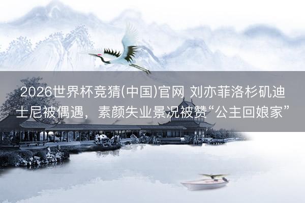 2026世界杯竞猜(中国)官网 刘亦菲洛杉矶迪士尼被偶遇，素颜失业景况被赞“公主回娘家”