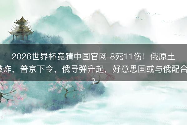 2026世界杯竞猜中国官网 8死11伤！俄原土被炸，普京下令，俄导弹升起，好意思国或与俄配合？
