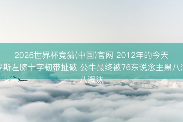2026世界杯竞猜(中国)官网 2012年的今天：罗斯左膝十字韧带扯破 公牛最终被76东说念主黑八淘汰