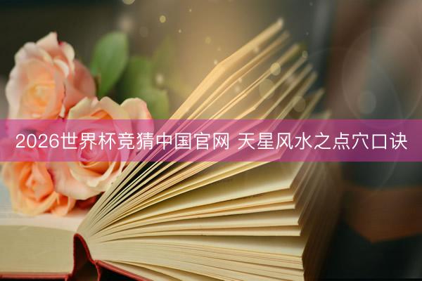 2026世界杯竞猜中国官网 天星风水之点穴口诀