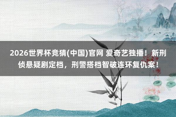 2026世界杯竞猜(中国)官网 爱奇艺独播!新刑侦悬疑剧定档,刑警搭档智破连环复仇案!